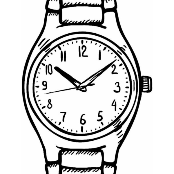 Desenho para Colorir Relógio