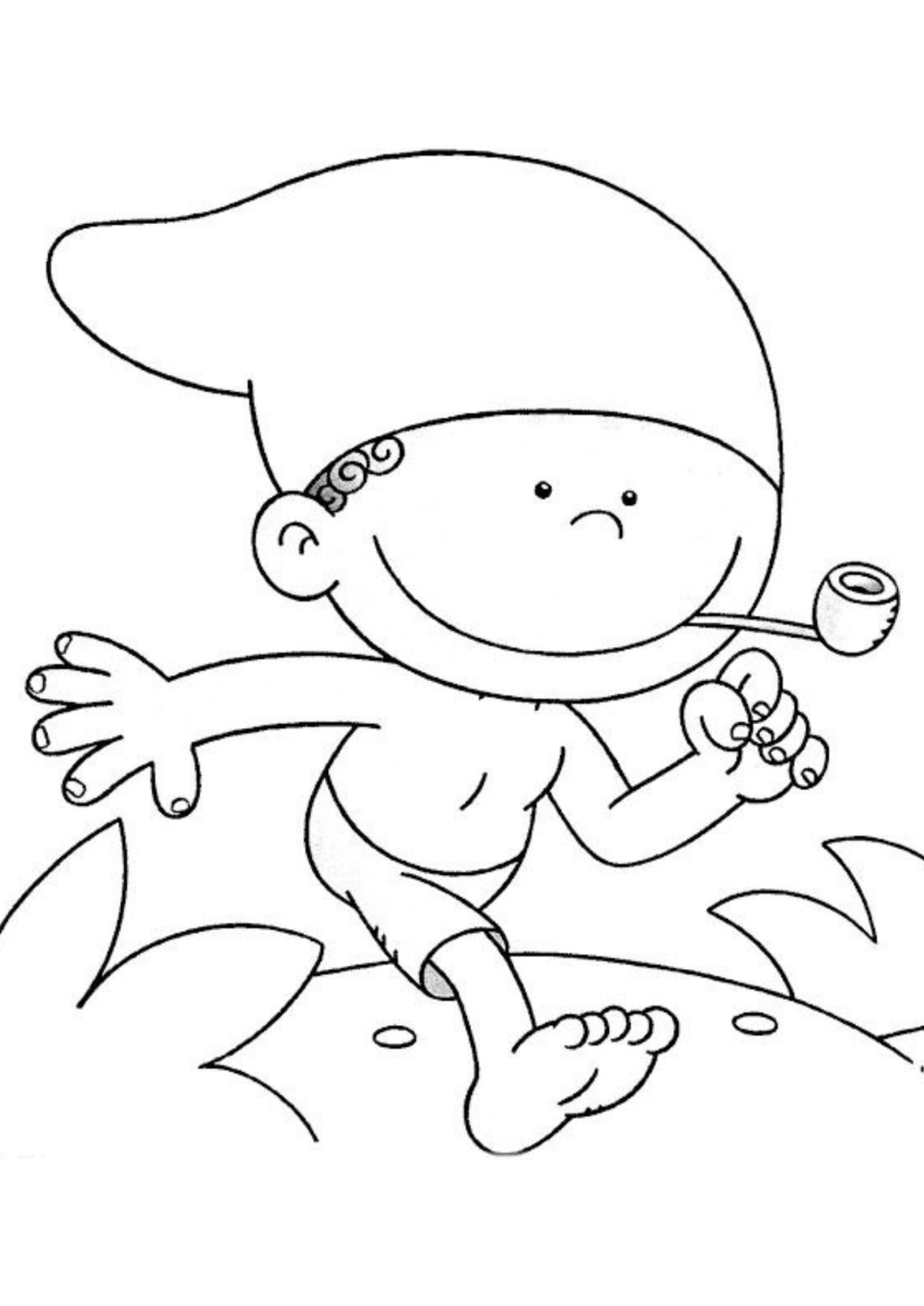 Desenho para Colorir Saci Pererê