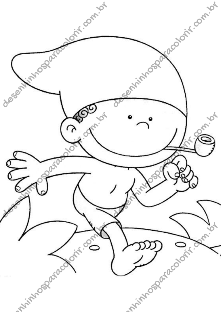 Desenho para Colorir Saci Pererê