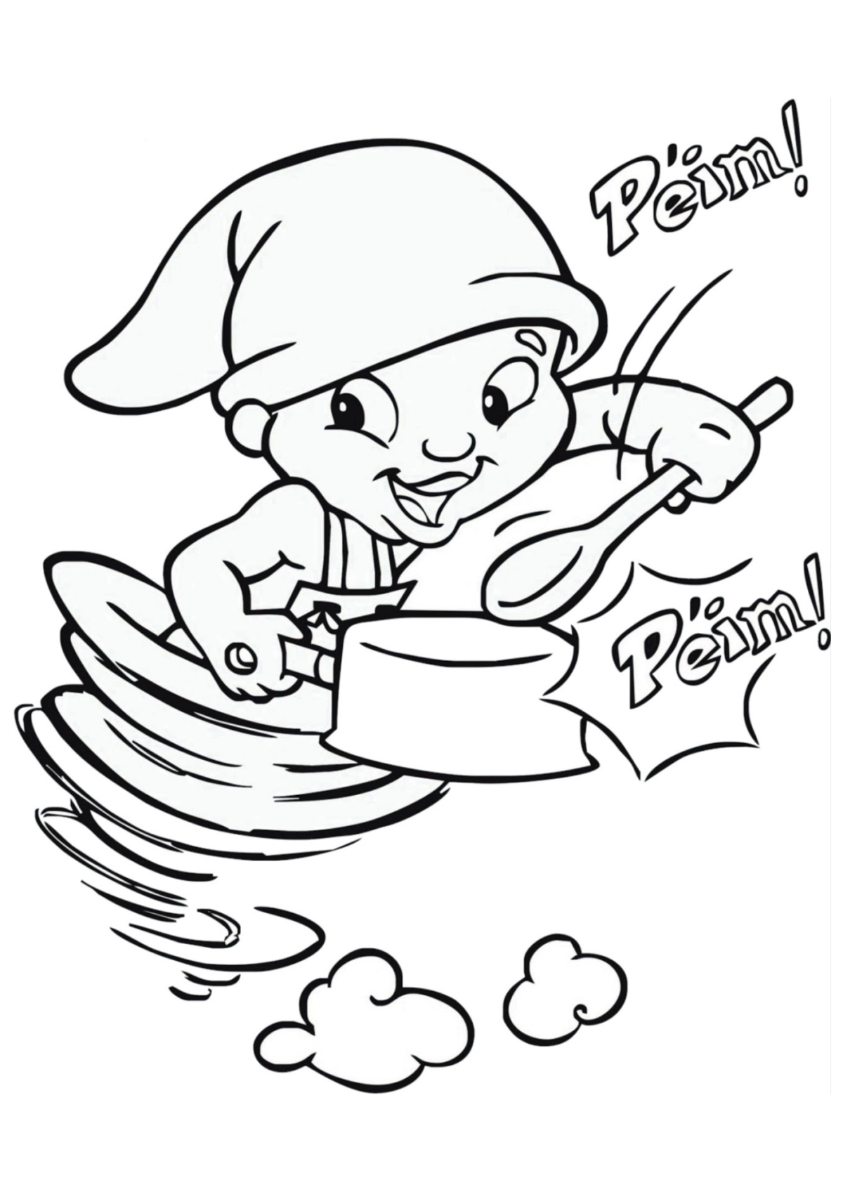 Desenho para Colorir Saci Pererê