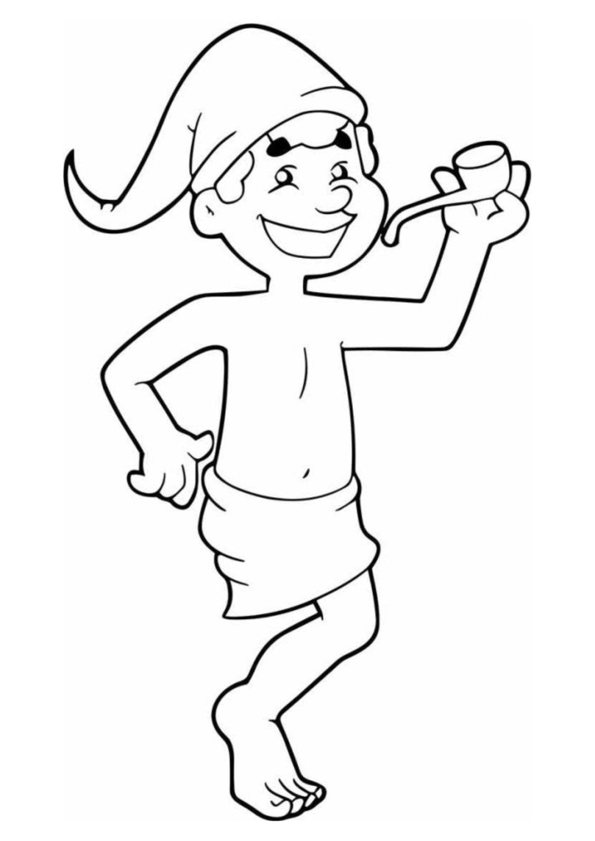 Desenho para Colorir Saci Pererê
