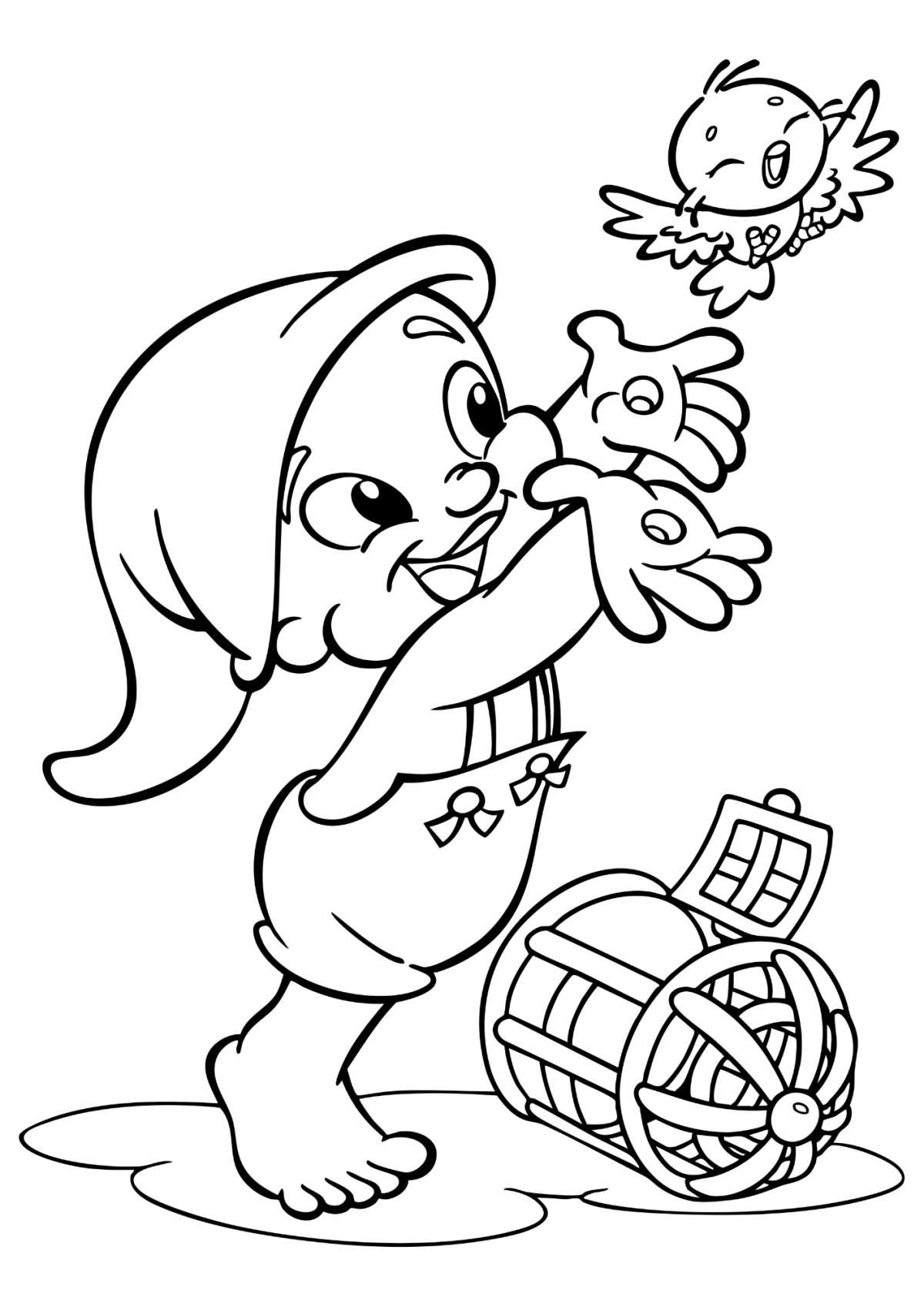 Desenho para Colorir Saci Pererê