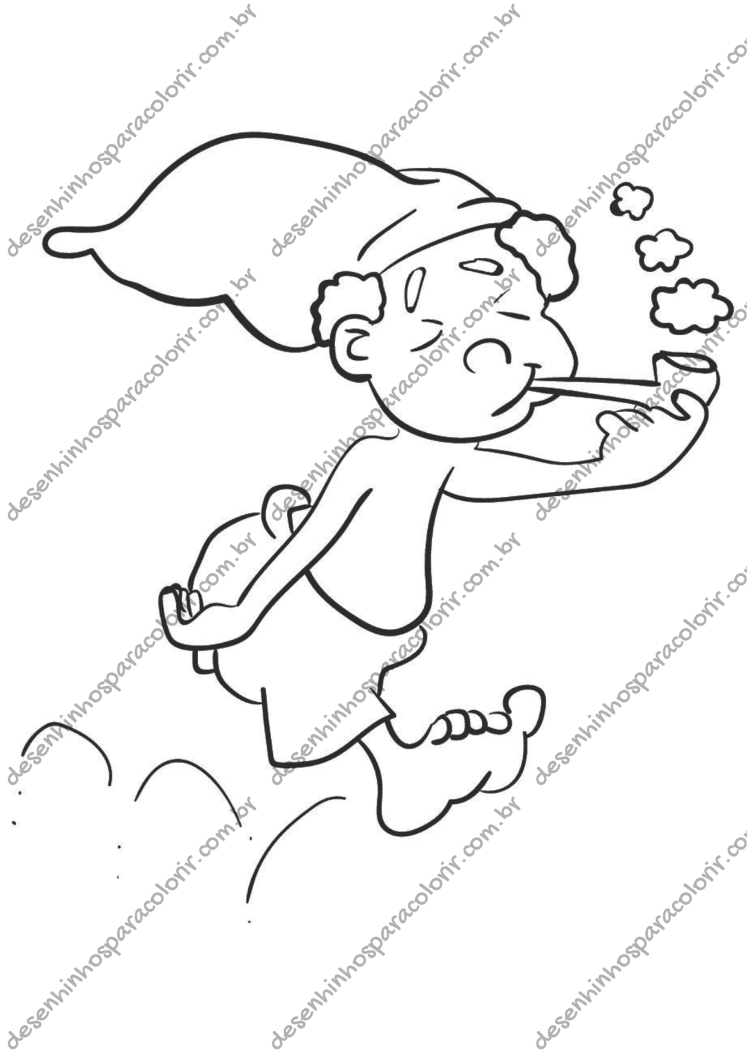 Desenho para Colorir Saci Pererê