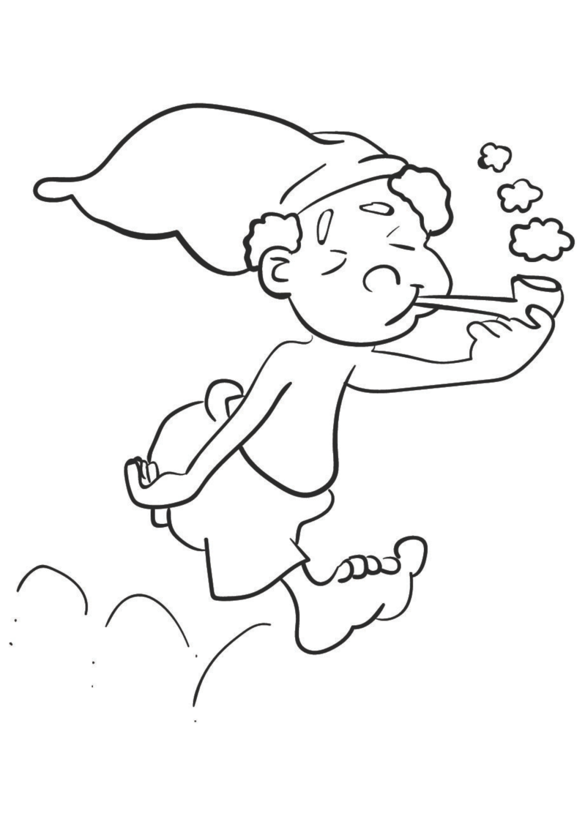 Desenho para Colorir Saci Pererê