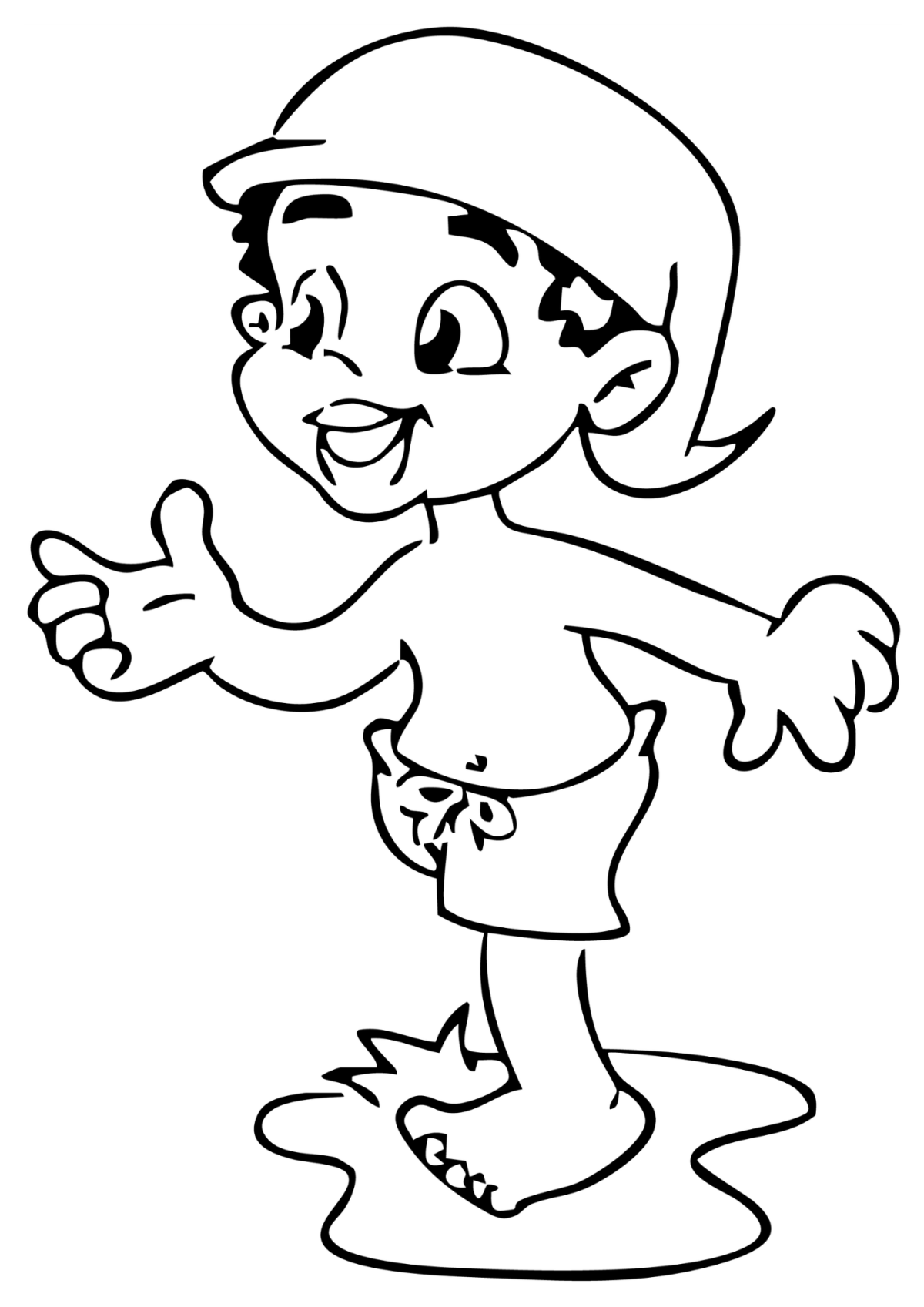 Desenho para Colorir Saci Pererê