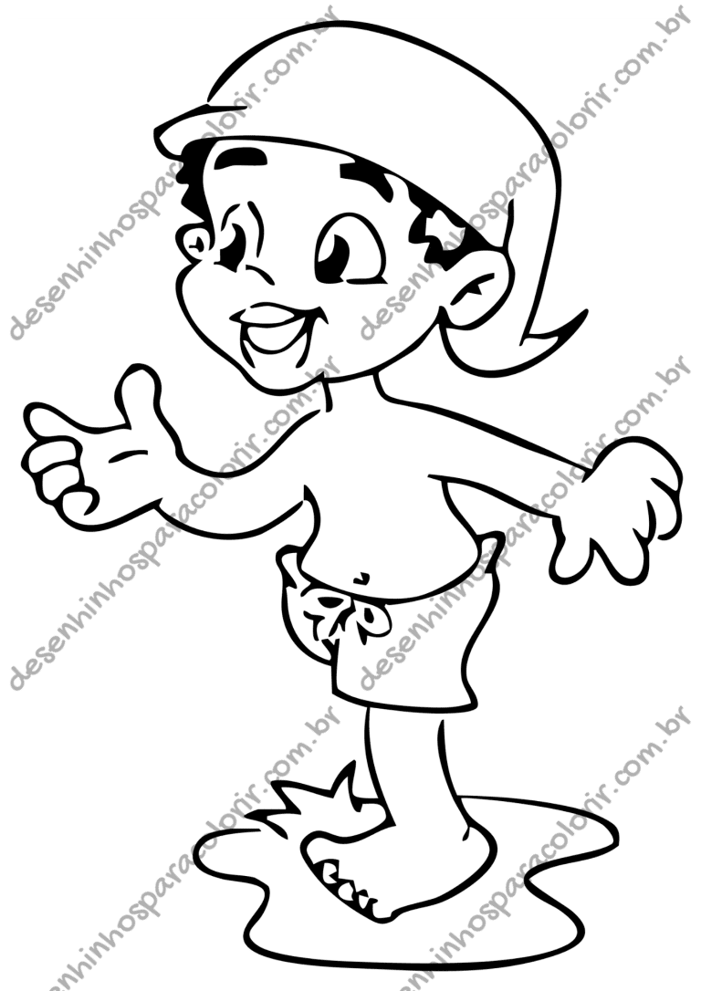 Desenho para Colorir Saci Pererê