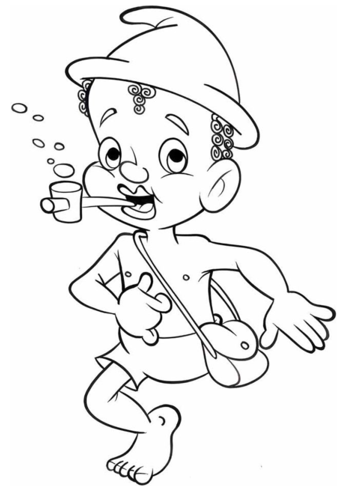 Desenho para Colorir Saci Pererê