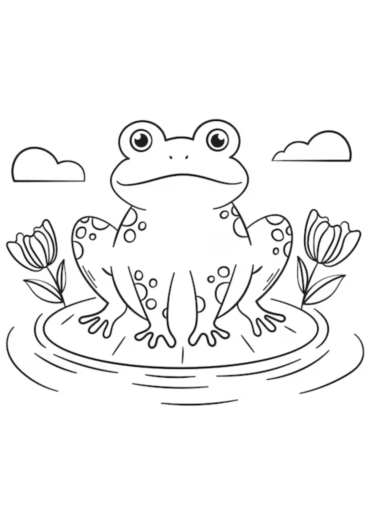 Desenho para Colorir Sapo