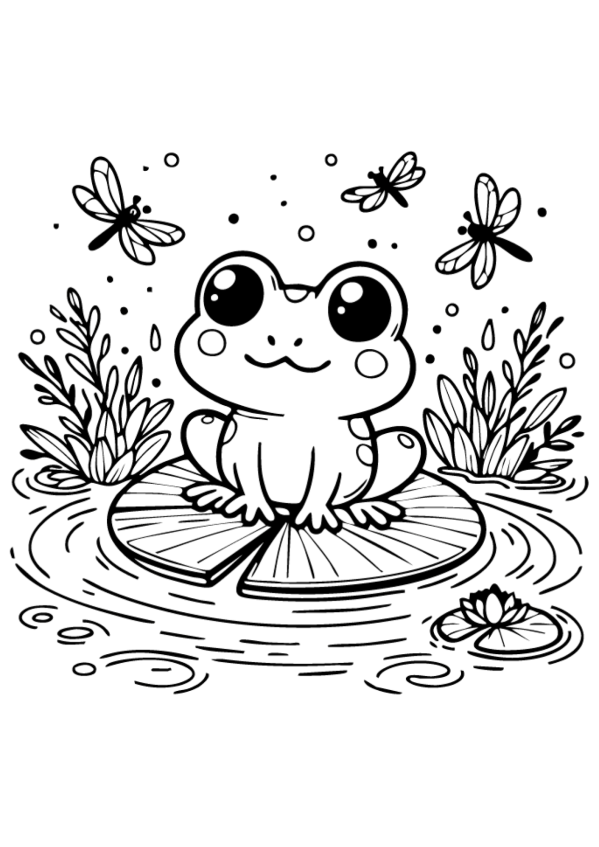 Desenho para Colorir Sapo