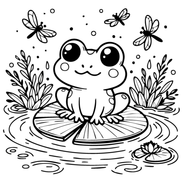 Desenho para Colorir Sapo