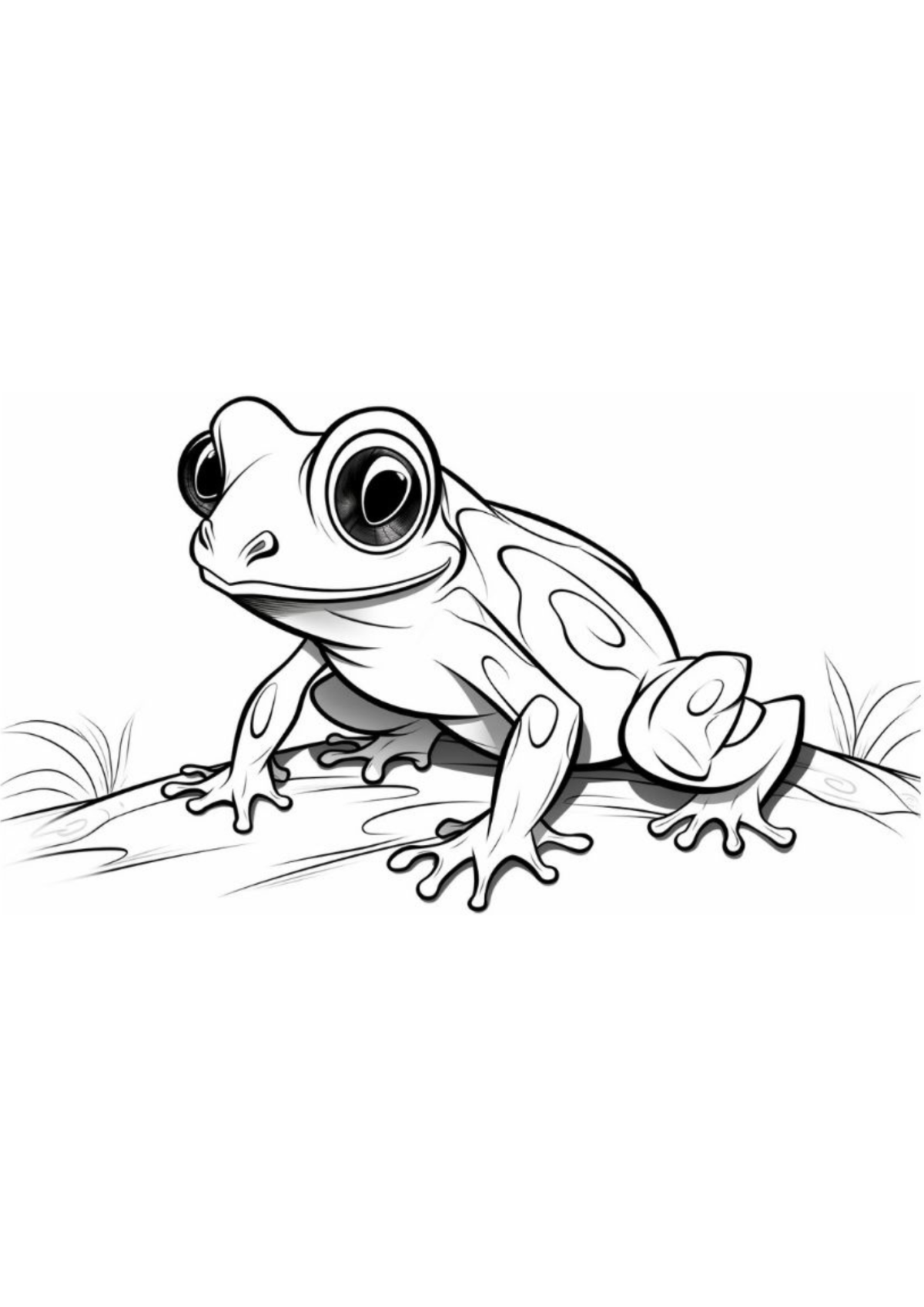 Desenho para Colorir Sapo