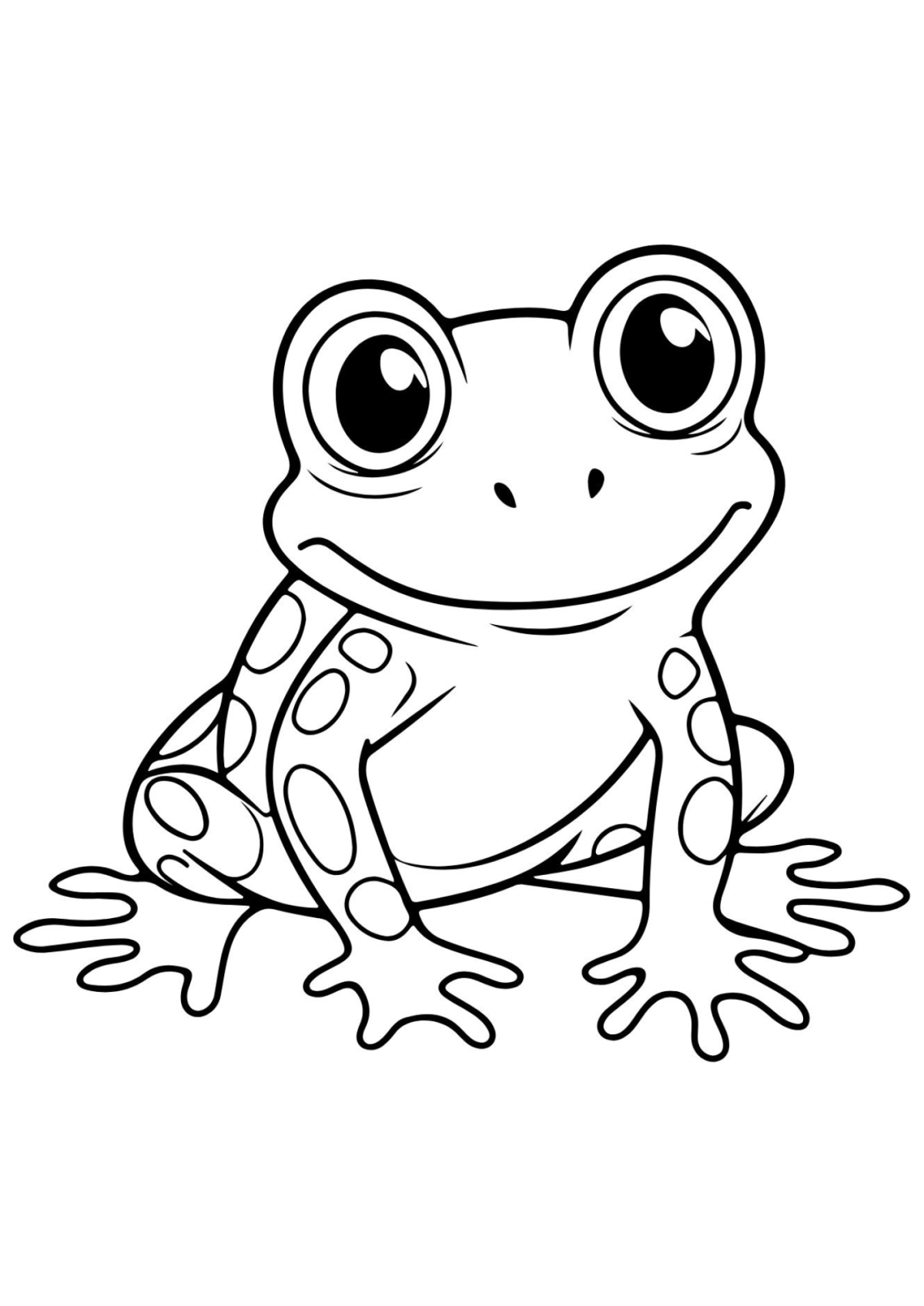 Desenho para Colorir Sapo