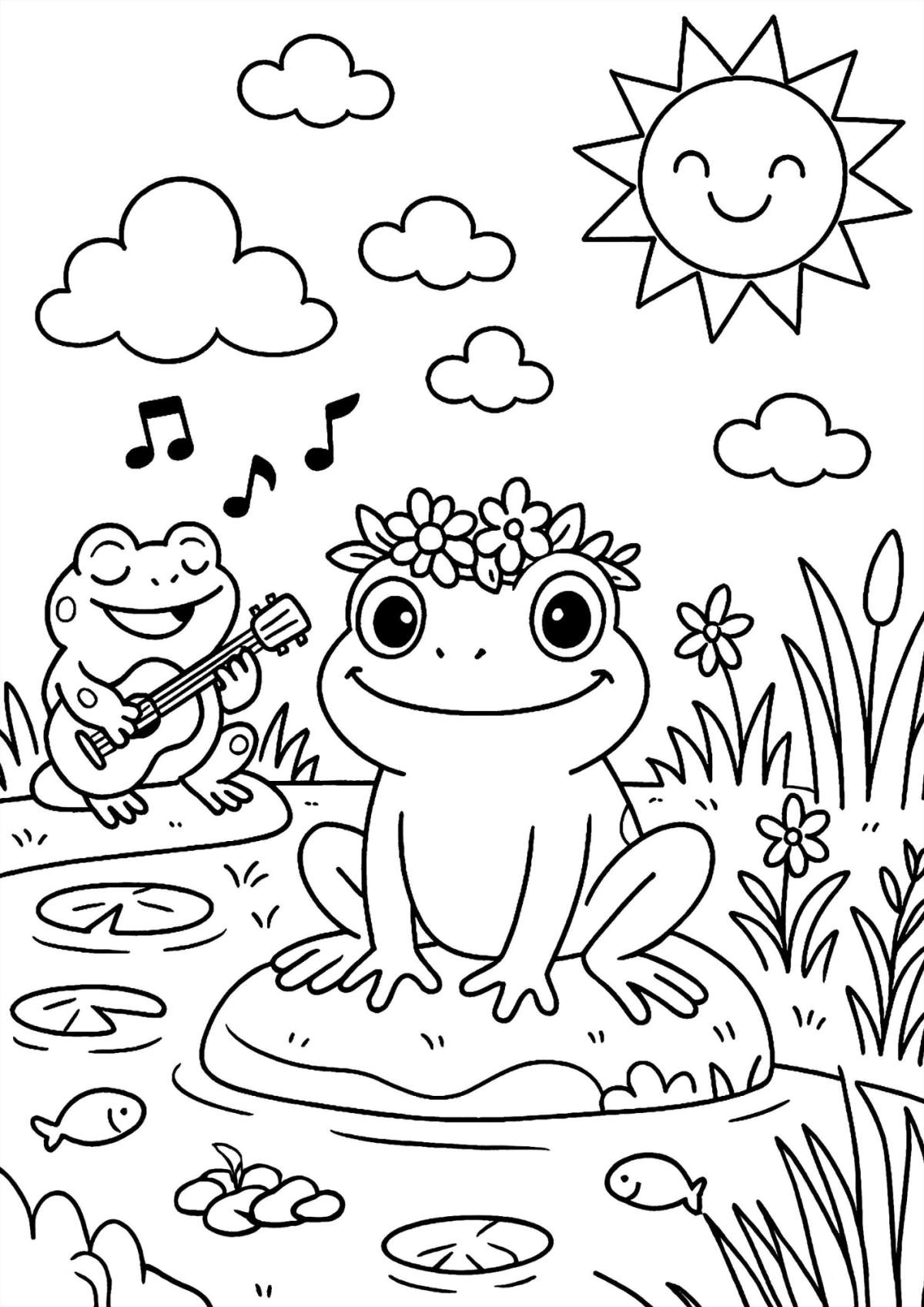 Desenho para Colorir Sapo