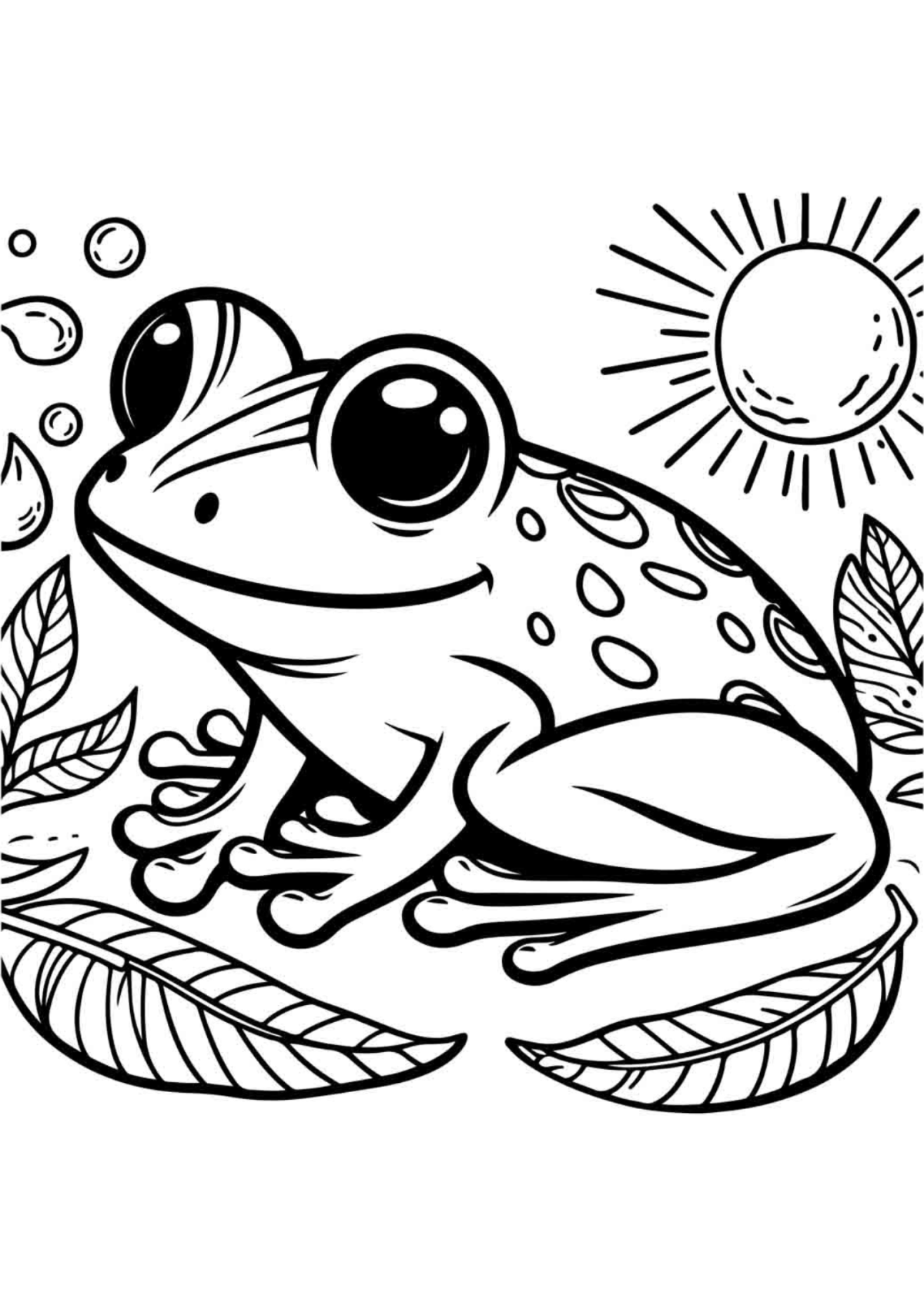 Desenho para Colorir Sapo