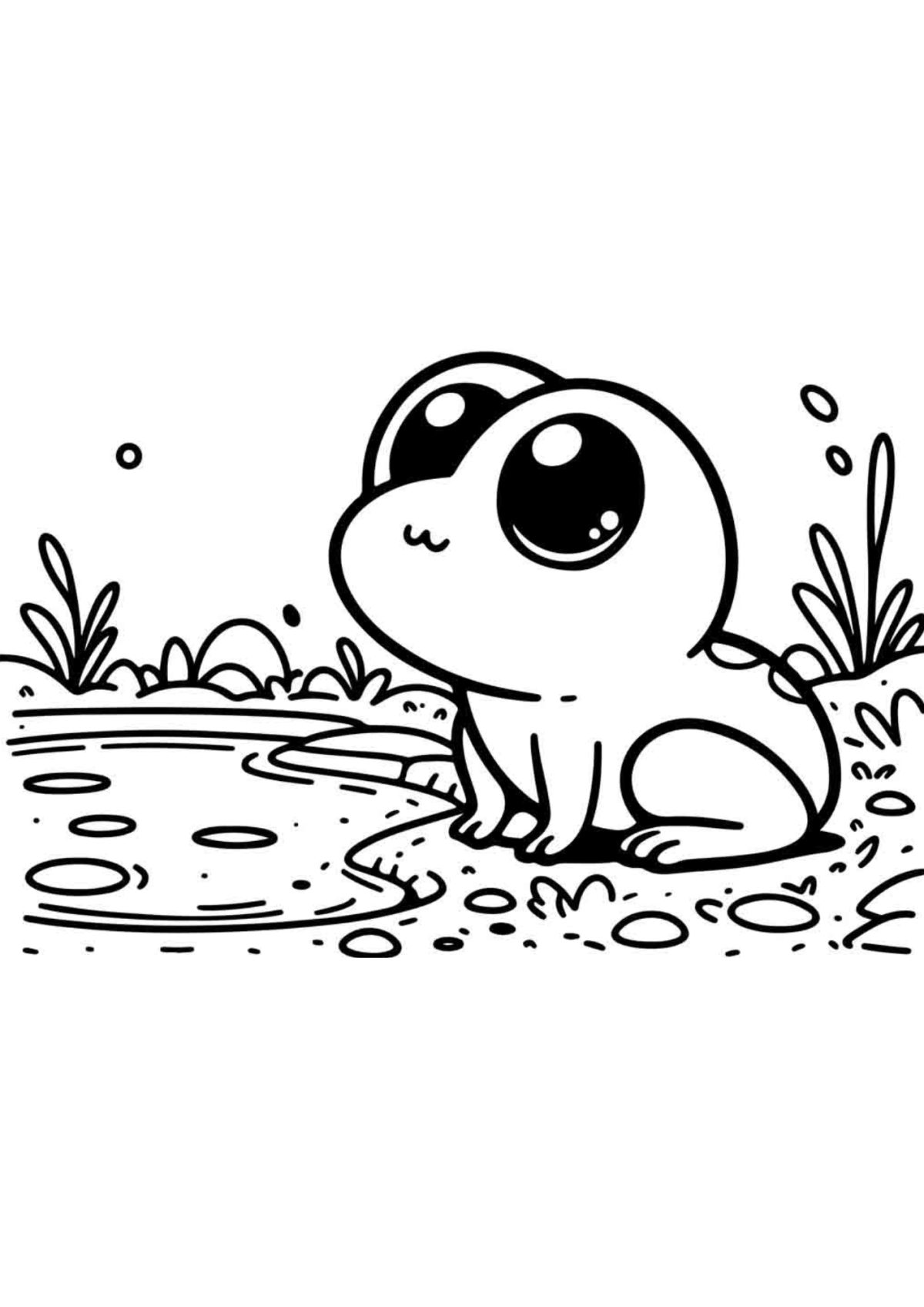 Desenho para Colorir Sapo