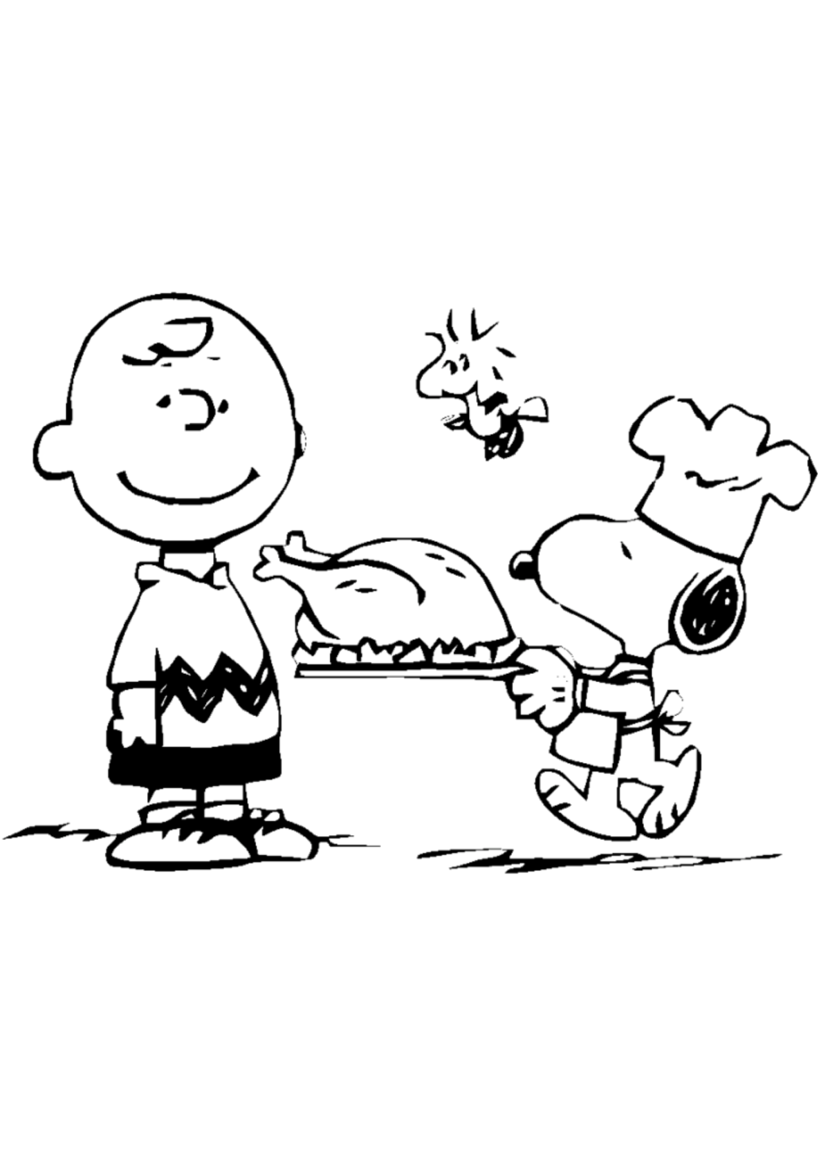 Desenho para Colorir Snoopy