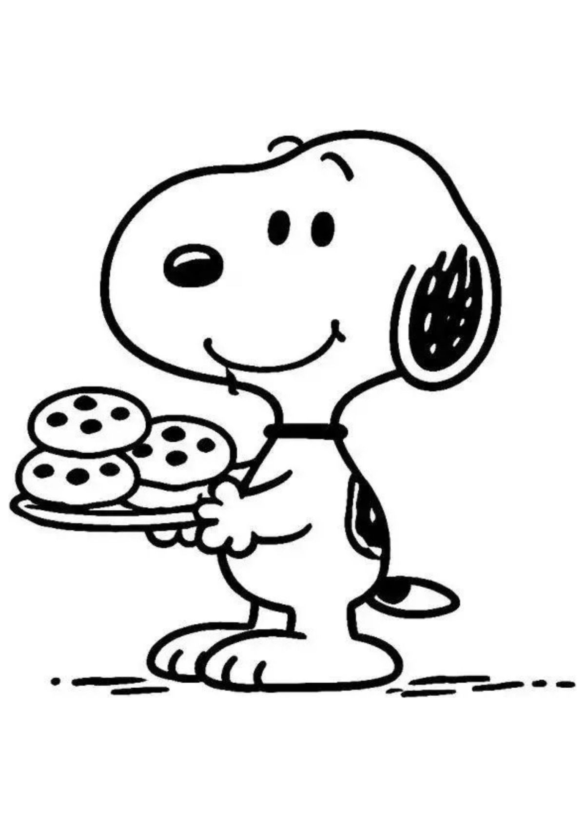 Desenho para Colorir Snoopy