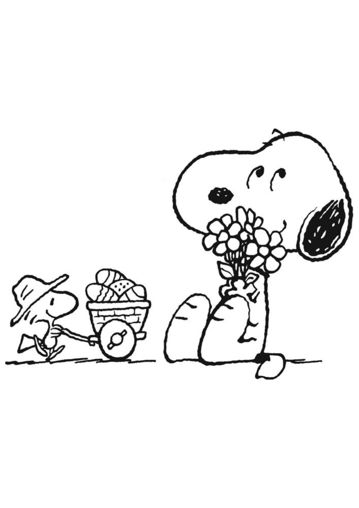 Desenho para Colorir Snoopy