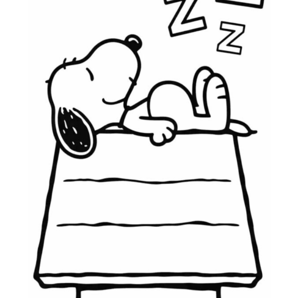 Desenho para Colorir Snoopy