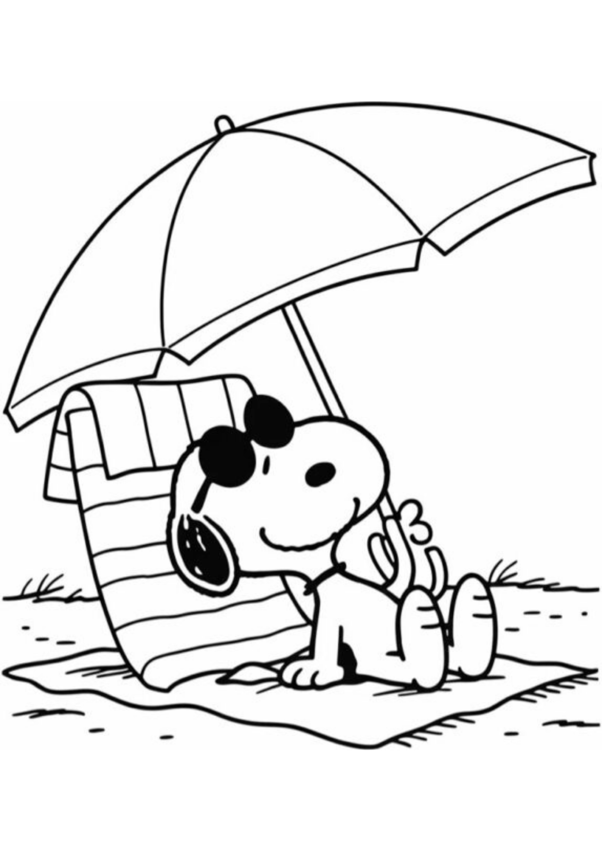 Desenho para Colorir Snoopy