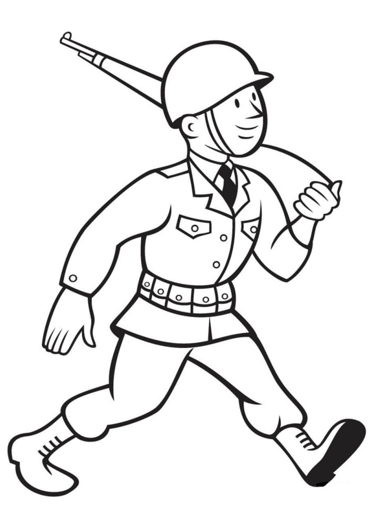 Desenho para Colorir Soldado
