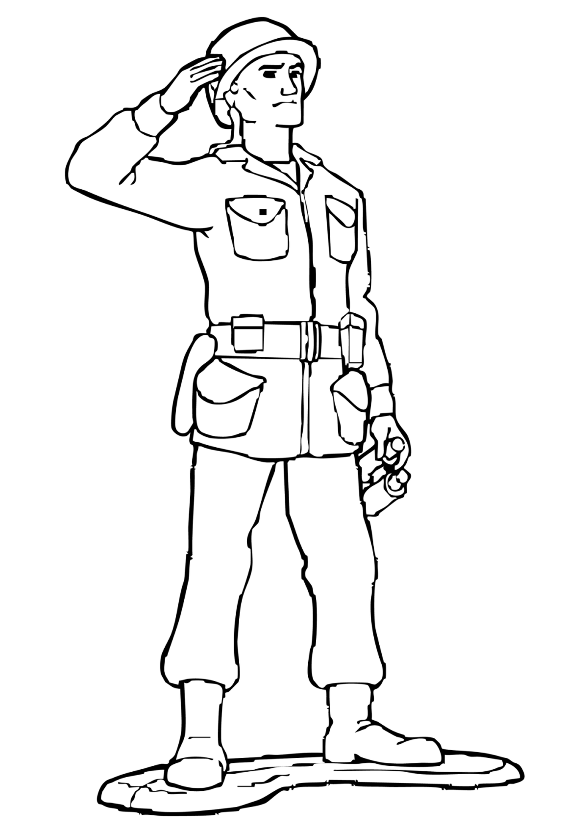 Desenho para Colorir Soldado