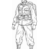 Desenho para Colorir Soldado