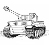 Desenho para Colorir Tanque de Guerra