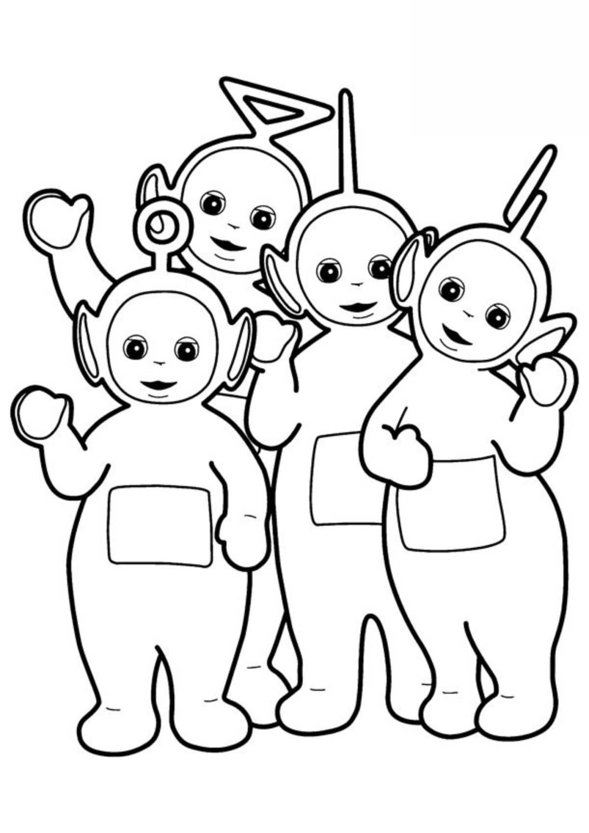 Desenho para Colorir Teletubbies
