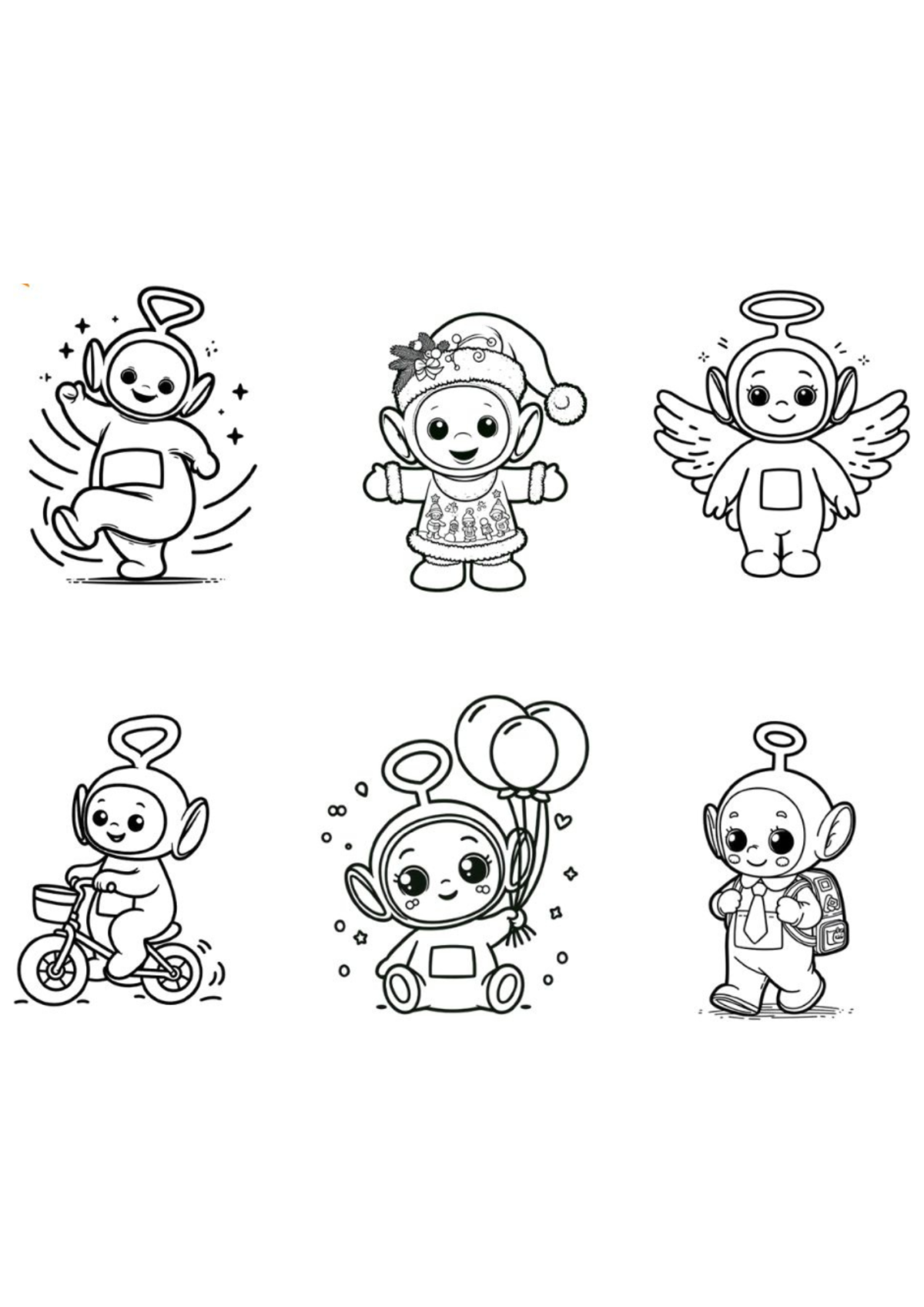 Desenho para Colorir Teletubbies