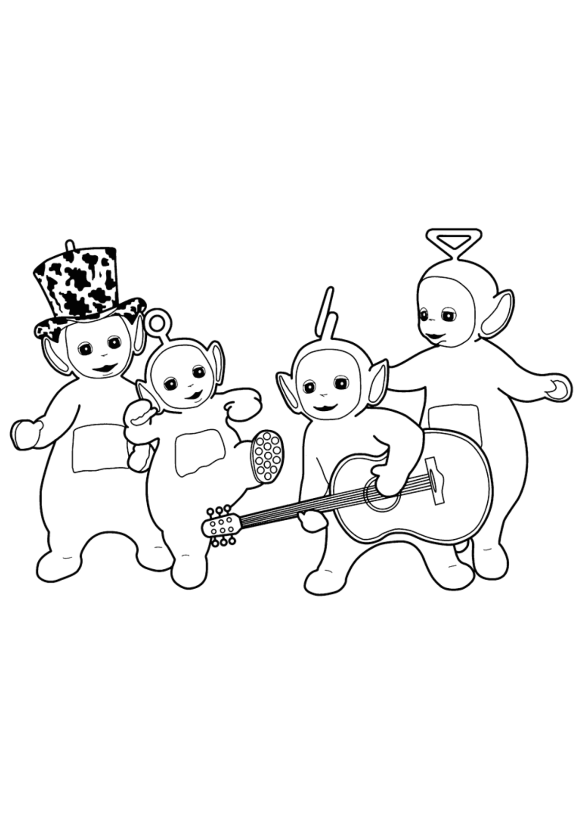 Desenho para Colorir Teletubbies