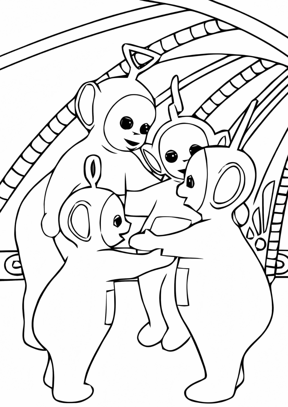 Desenho para Colorir Teletubbies