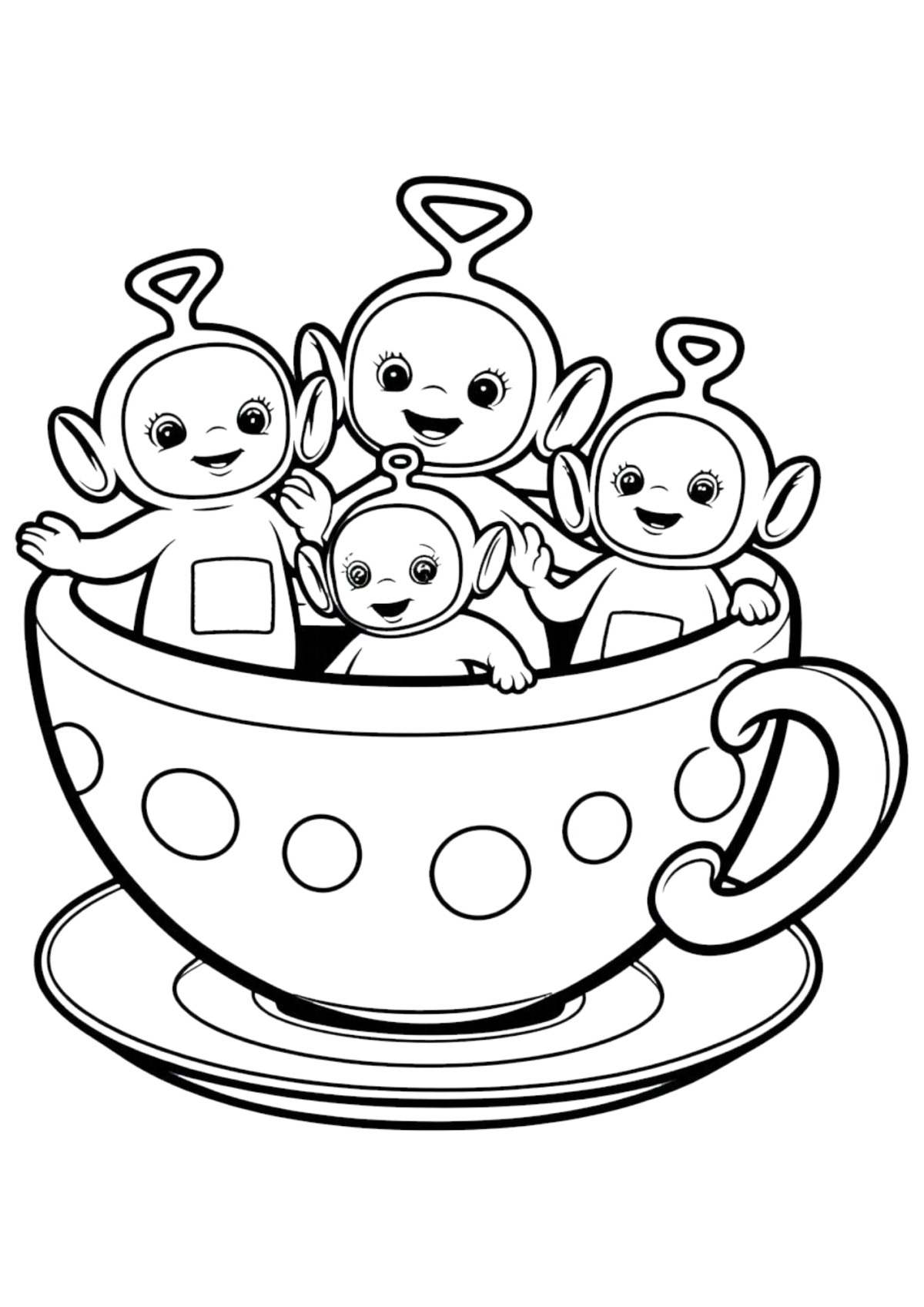 Desenho para Colorir Teletubbies