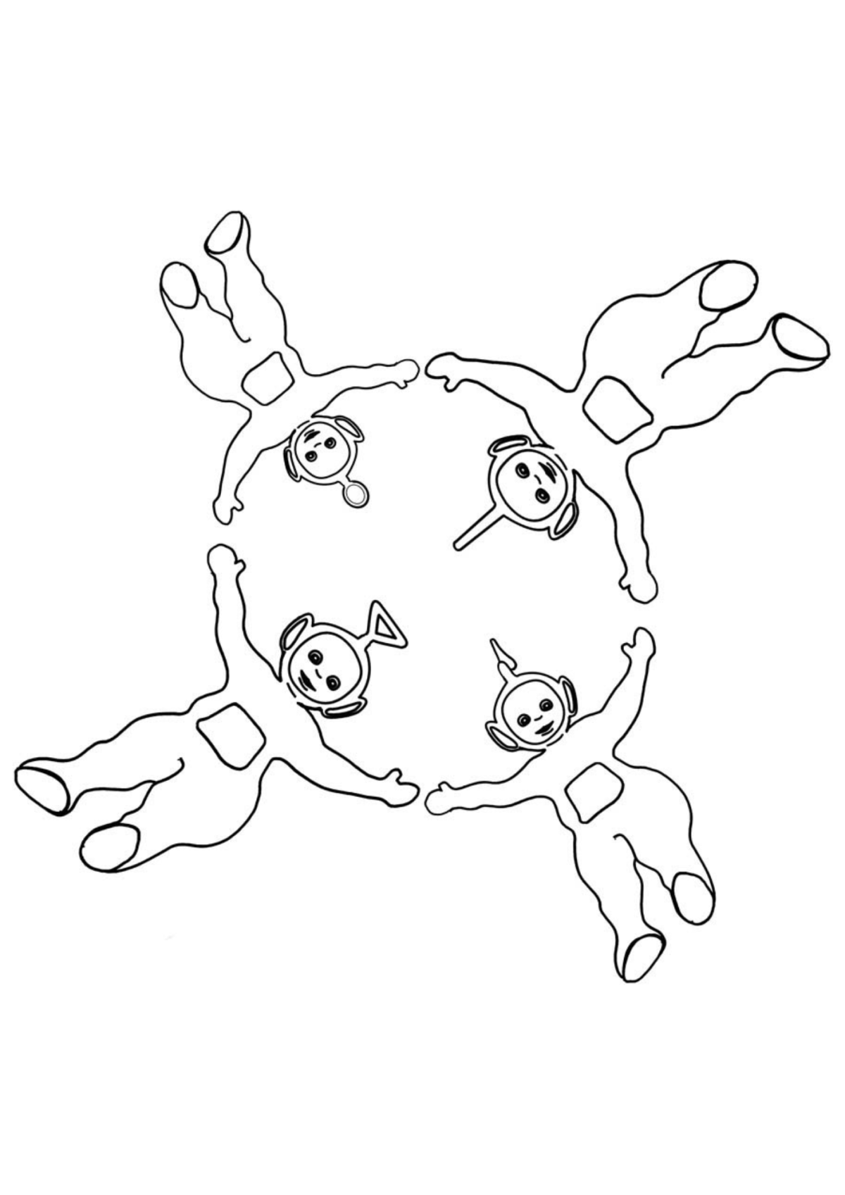 Desenho para Colorir Teletubbies