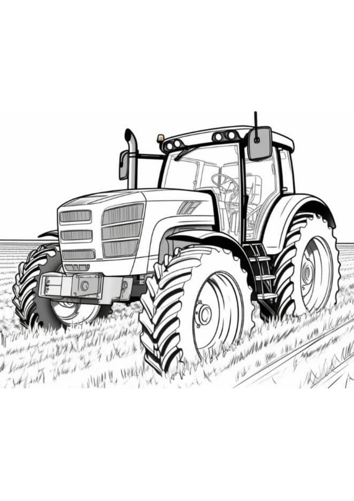 Desenho para Colorir Trator