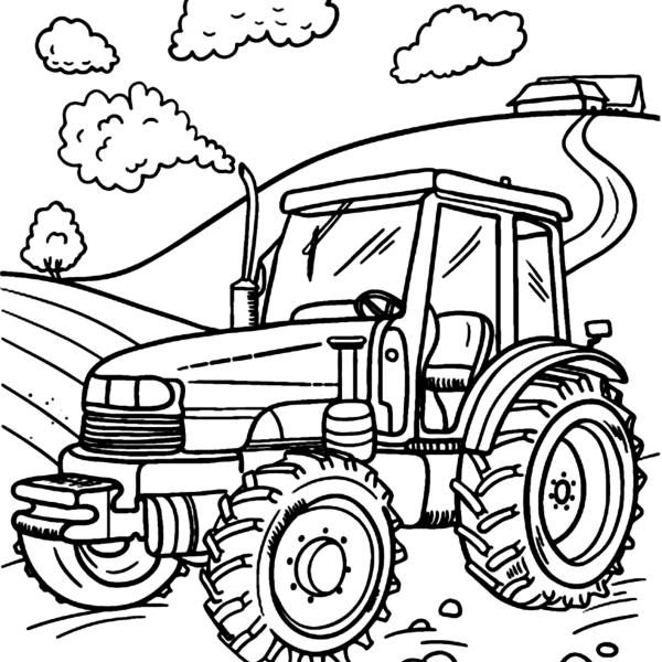 Desenho para Colorir Trator