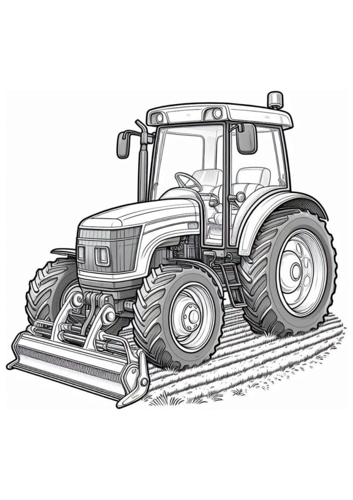 Desenho para Colorir Trator