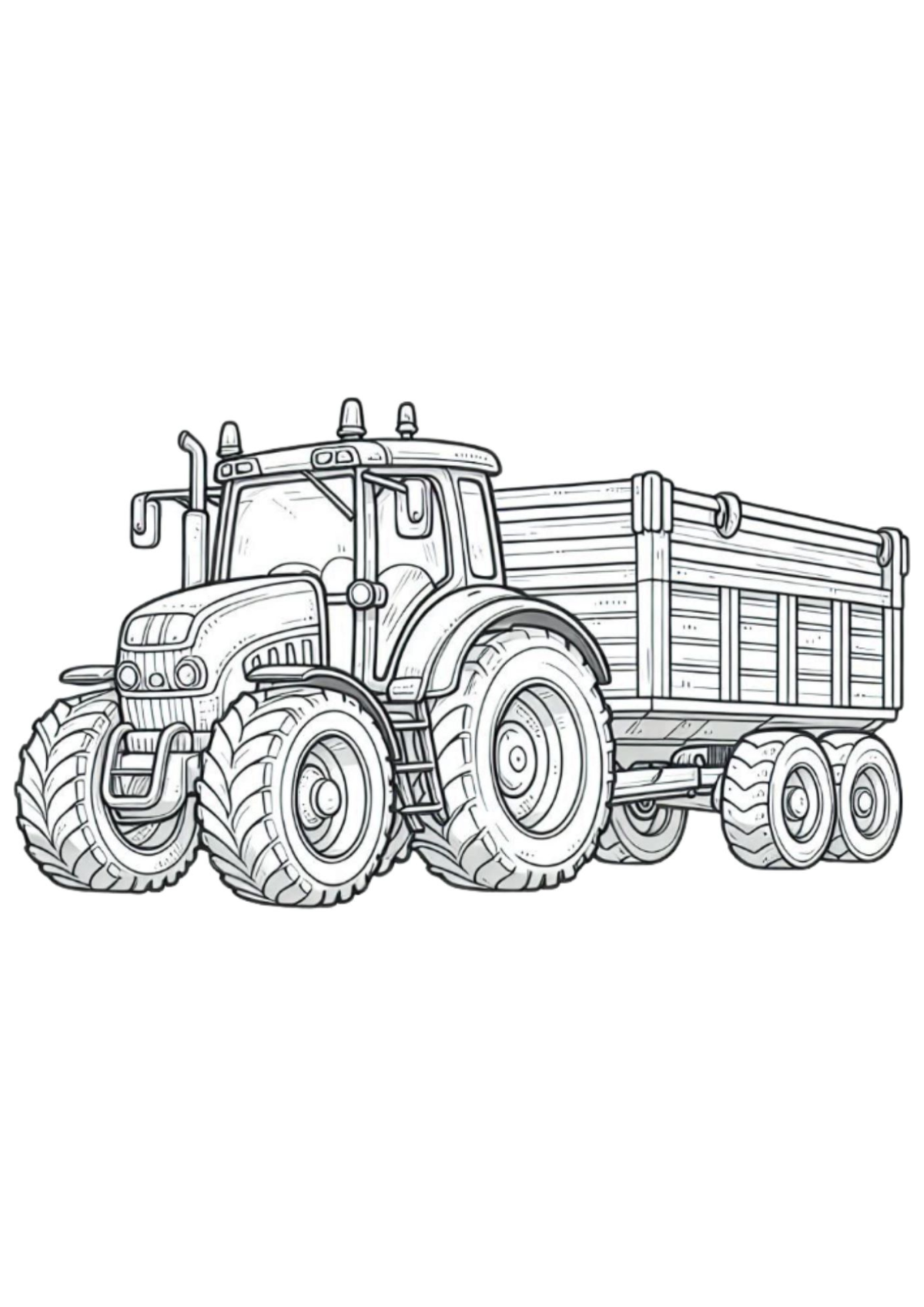 Desenho para Colorir Trator