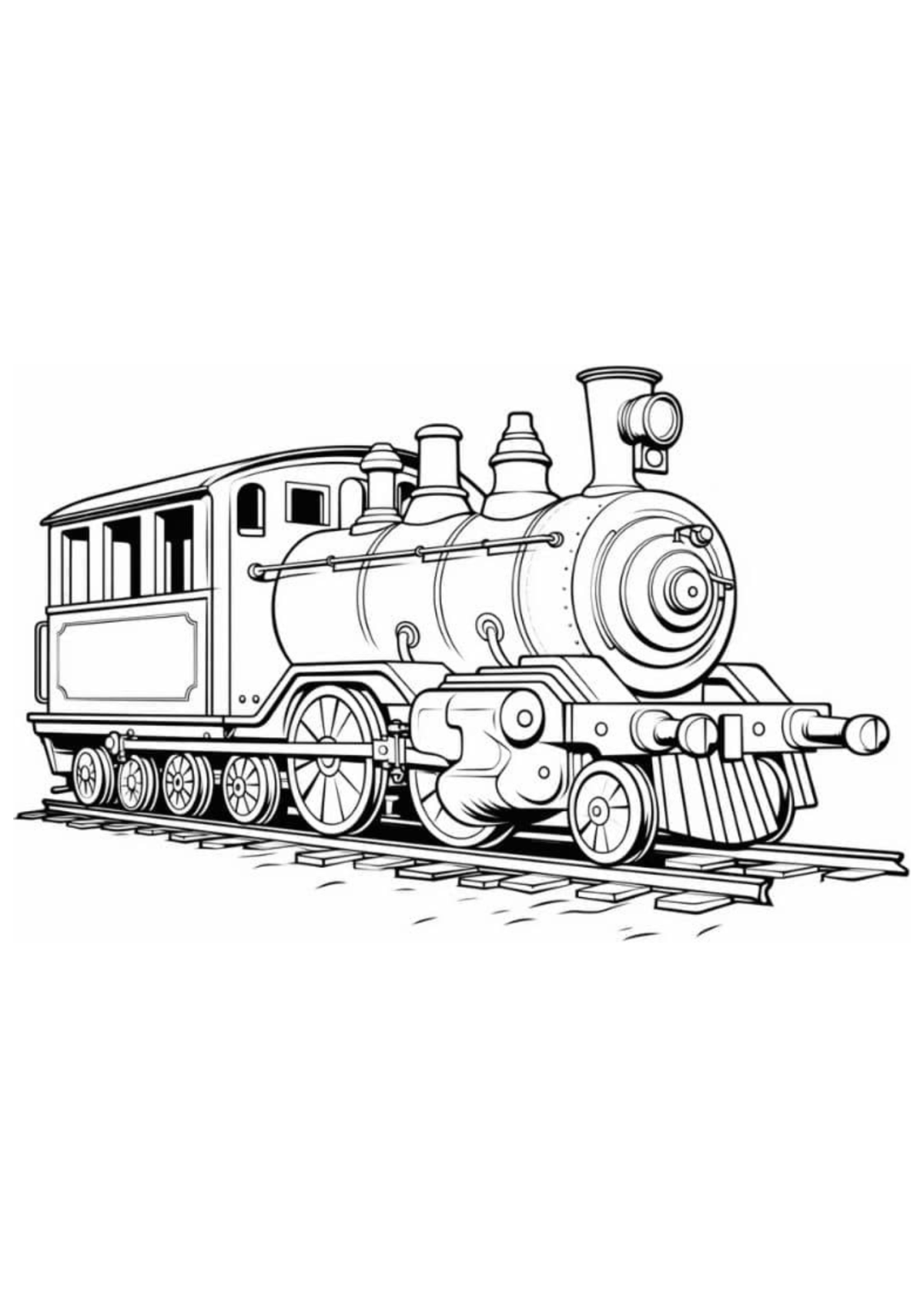 Desenho para Colorir Trem