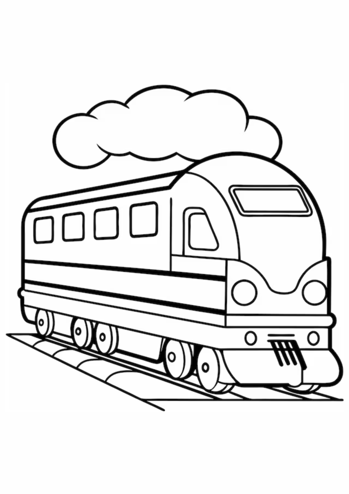 Desenho para Colorir Trem