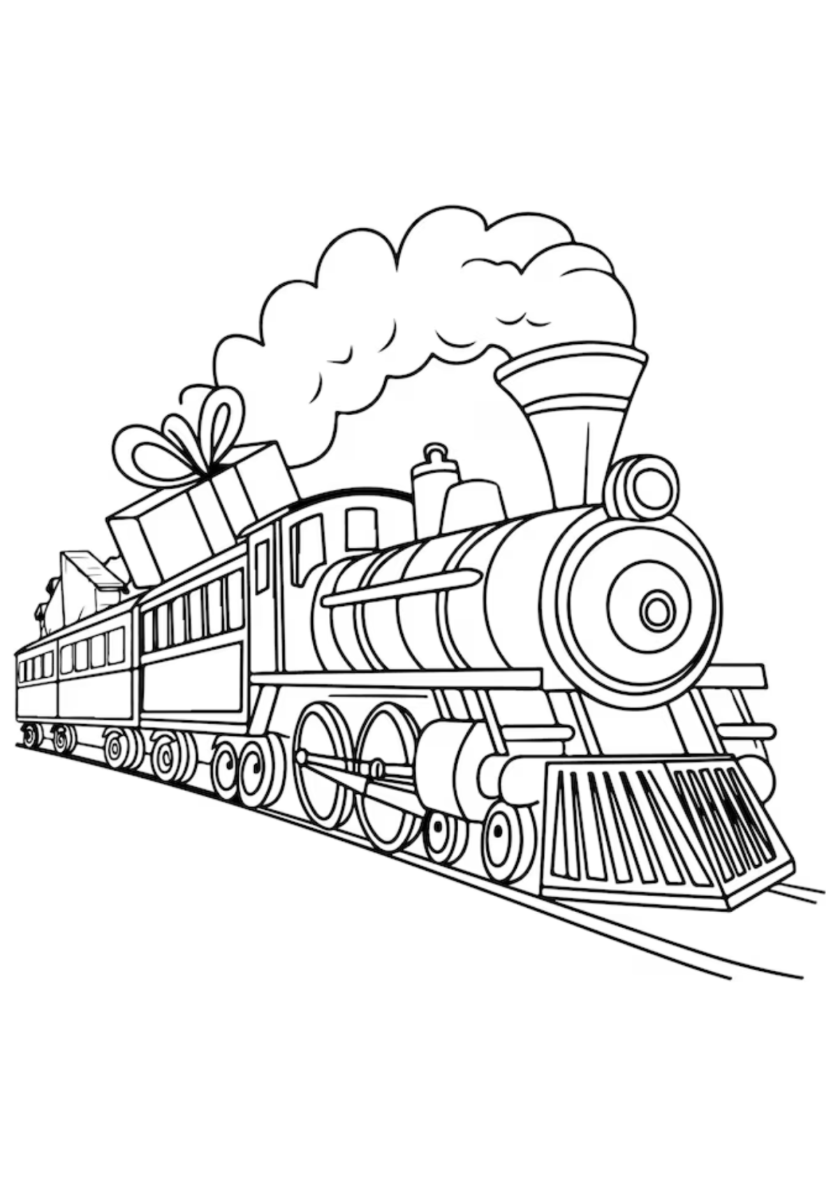 Desenho para Colorir Trem