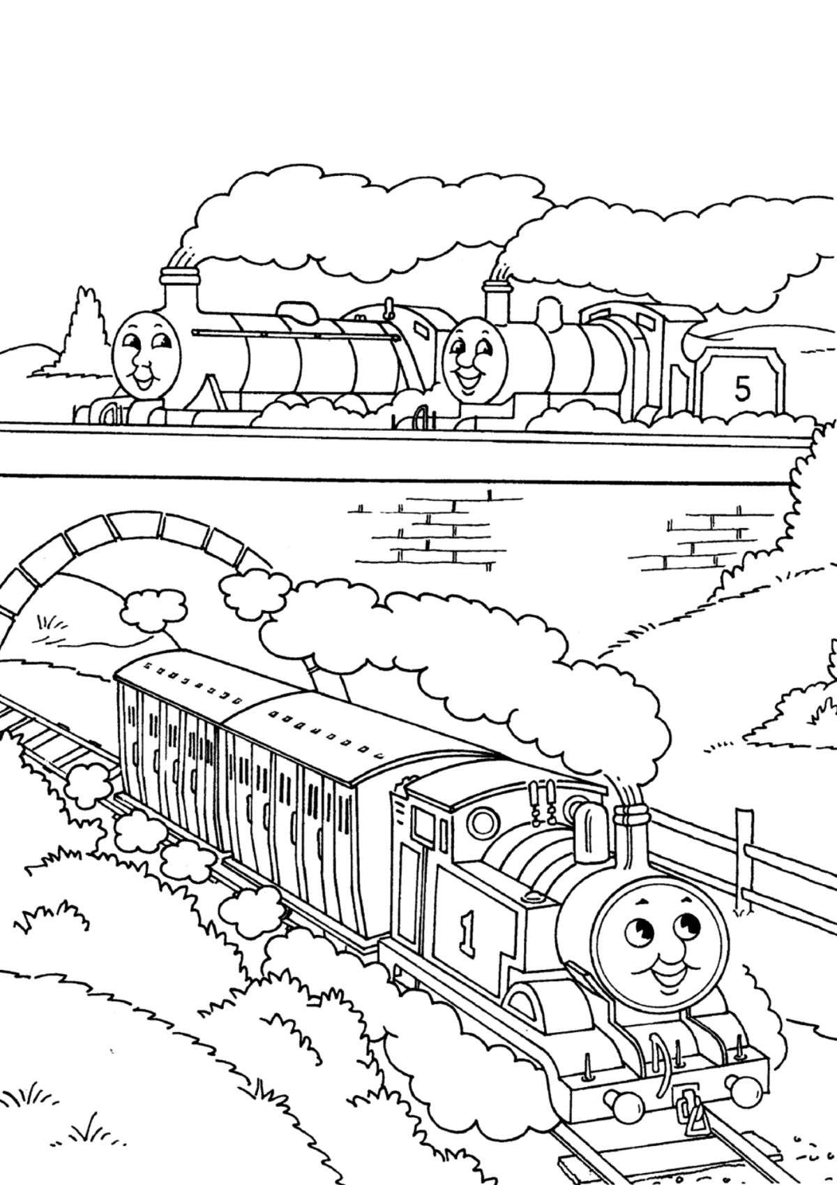Desenho para Colorir Trem