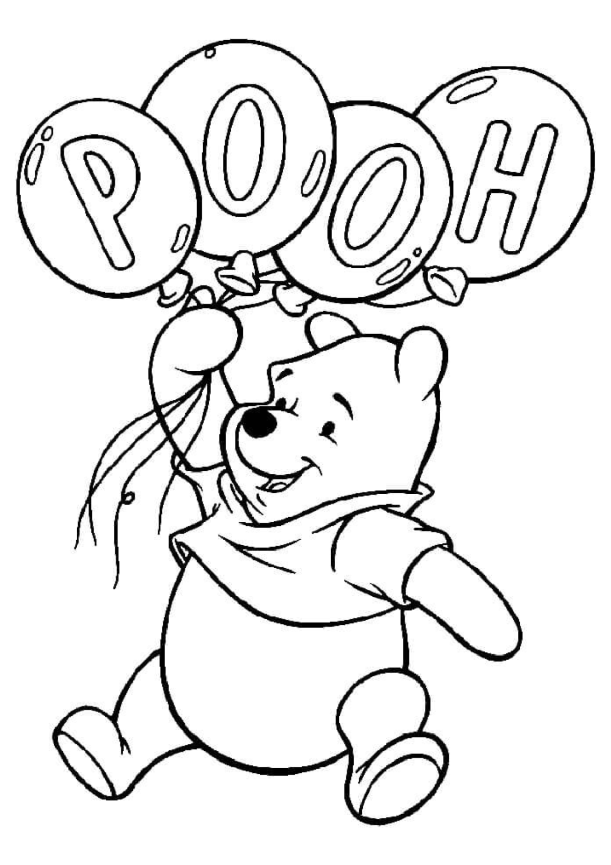 Desenho para Colorir Ursinho Pooh