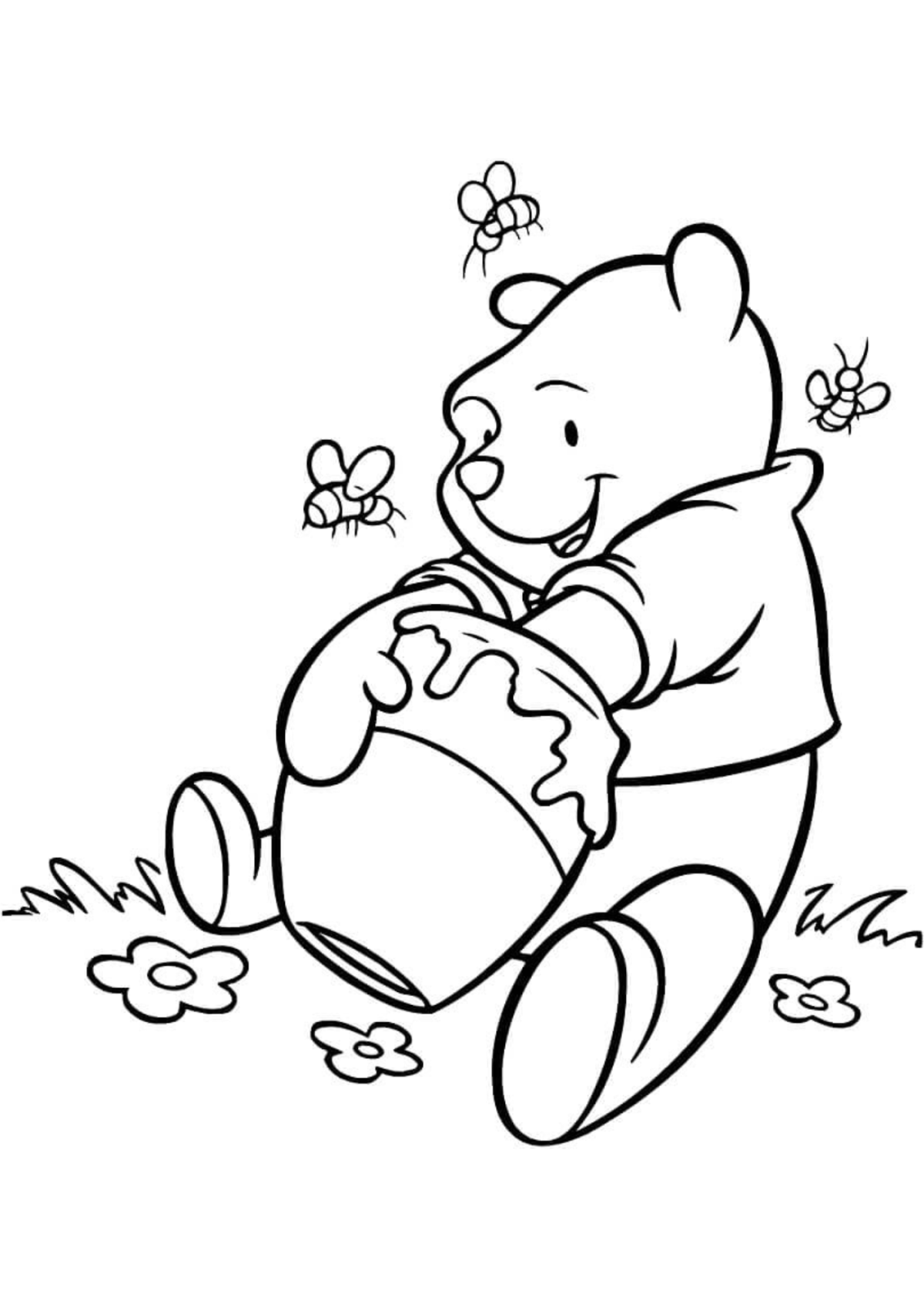 Desenho para Colorir Ursinho Pooh