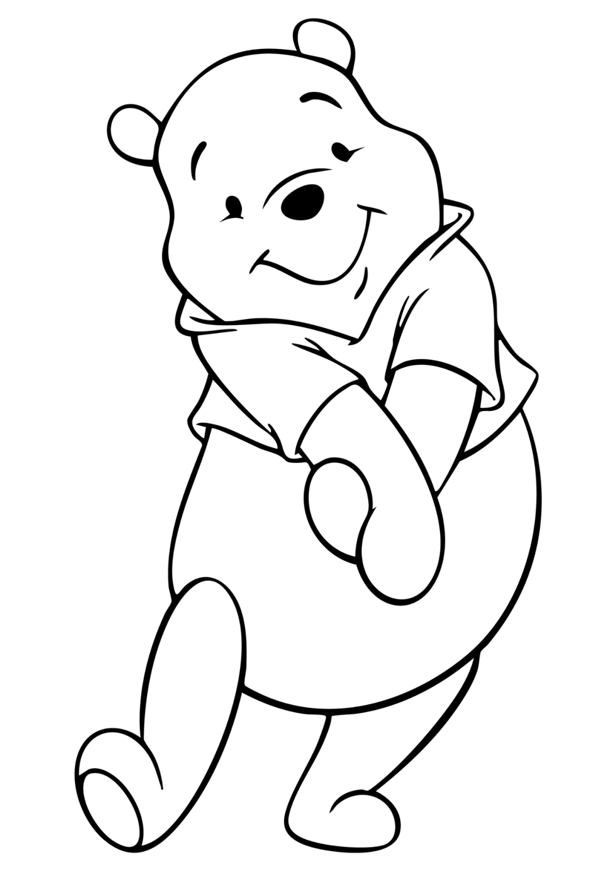 Desenho para Colorir Ursinho Pooh