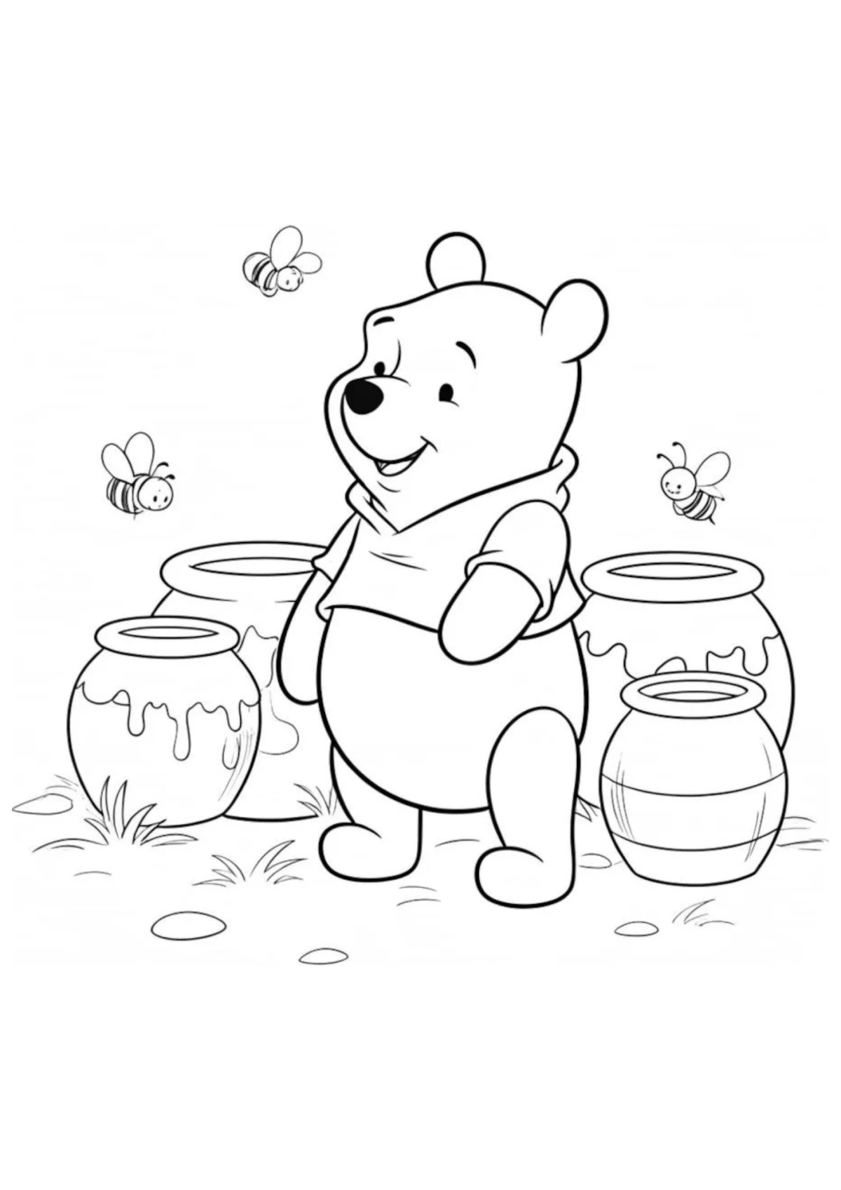 Desenho para Colorir Ursinho Pooh