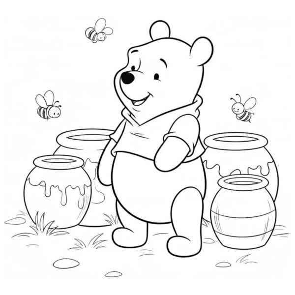 Desenho para Colorir Ursinho Pooh