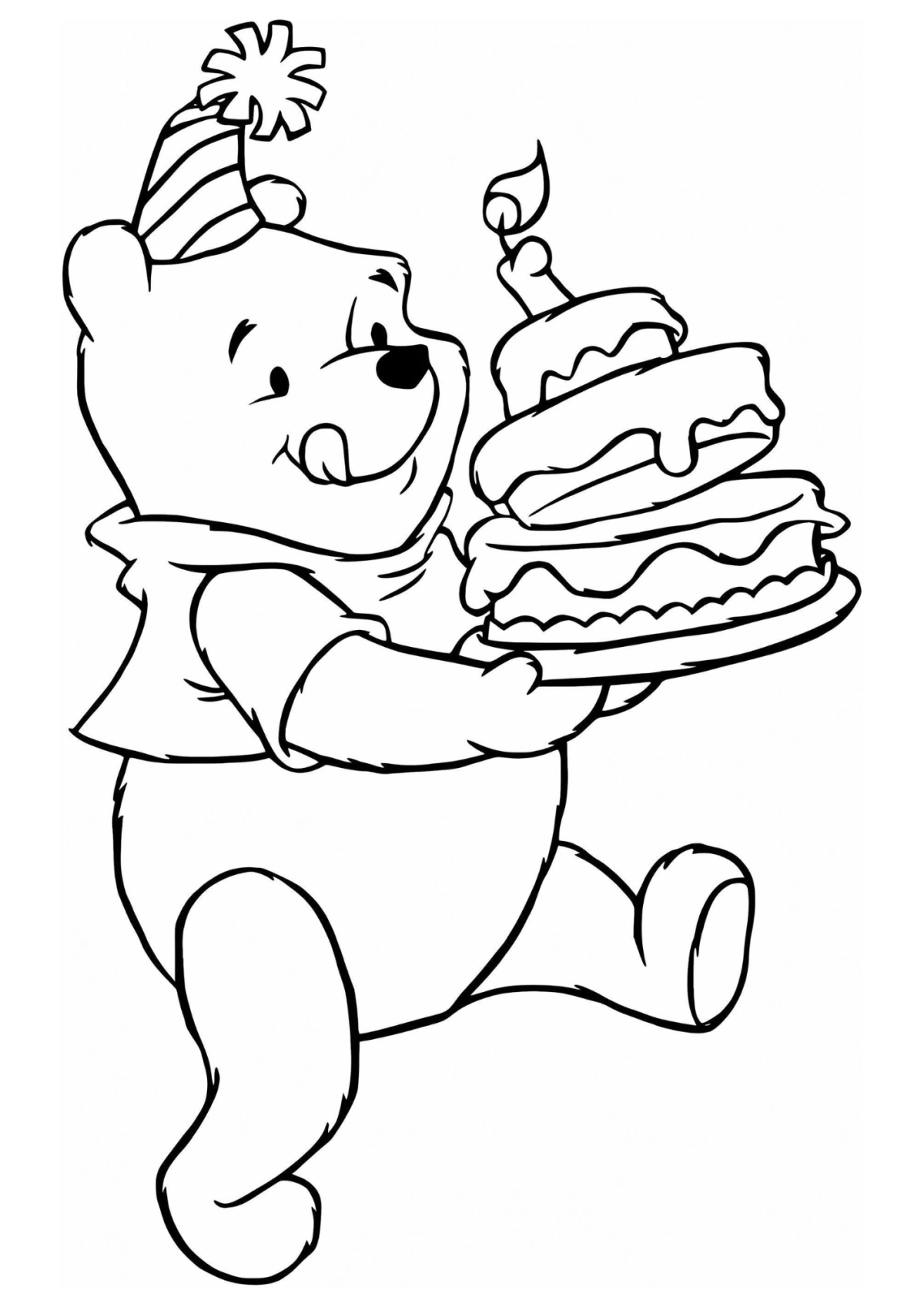 Desenho para Colorir Ursinho Pooh