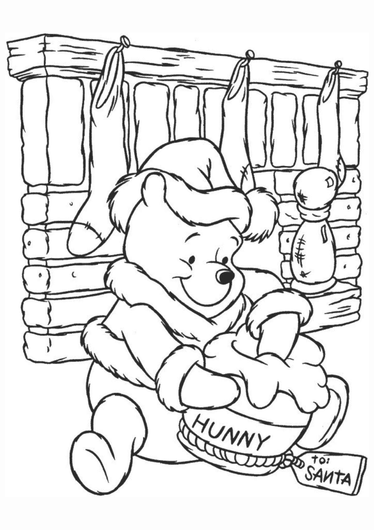 Desenho para Colorir Ursinho Pooh