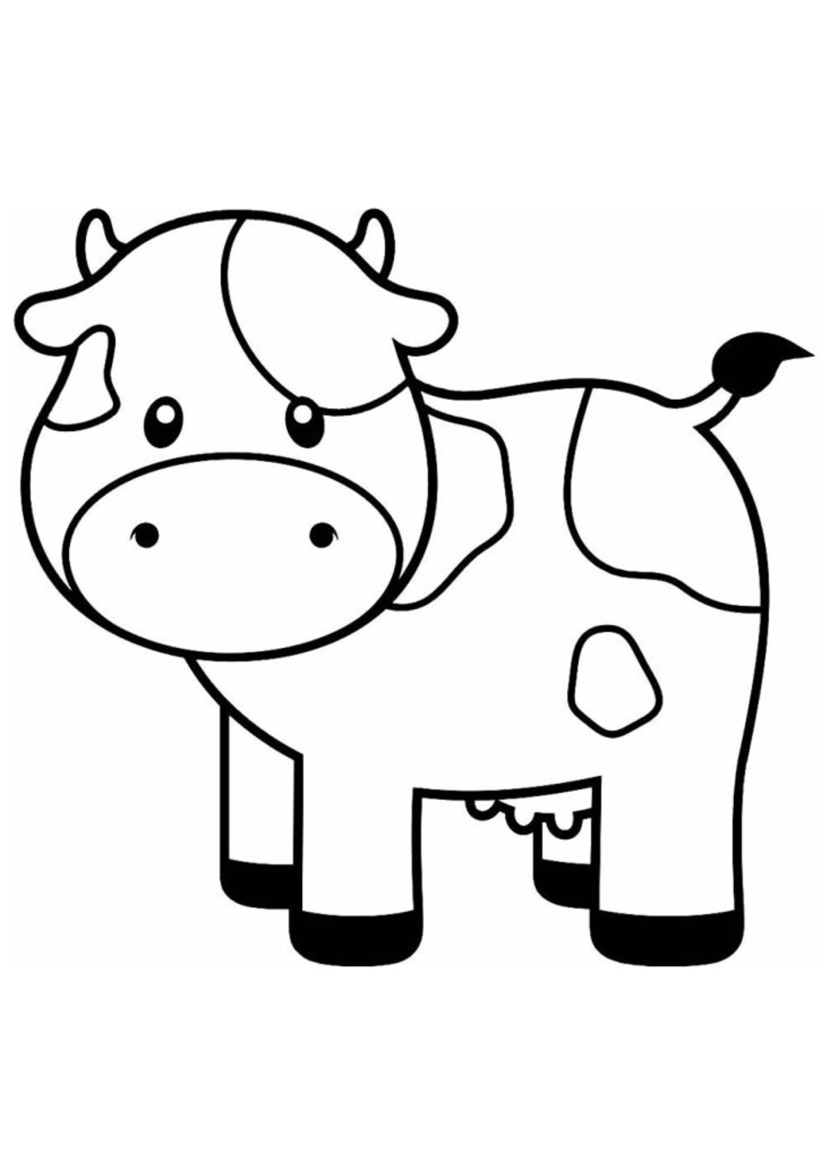 Desenho para Colorir Vaca